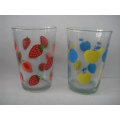 8 Oz Printed Glasses, Printed Glass Cup, vaso de vidrio impreso